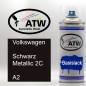 Preview: Volkswagen, Schwarz Metallic 2C, A2: 400ml Sprühdose, von ATW Autoteile West.